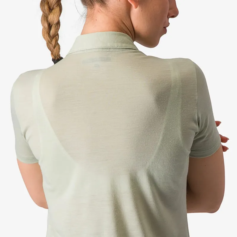 Castelli Merino Women's Polo - Desert Green-3