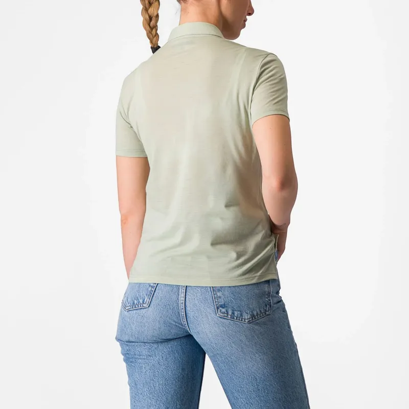 Castelli Merino Women's Polo - Desert Green-1