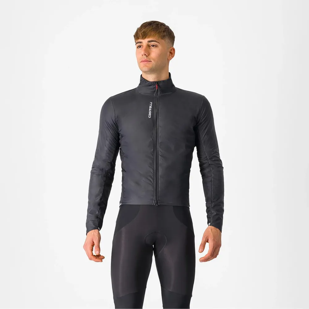 uPRISE Bikes Castelli Fly Direct Windproof Men's Jacket - Light Black/Dark Grey | Price match, 365 day return s, 18-Month Warranty, Finance Available & Free UK Delivery