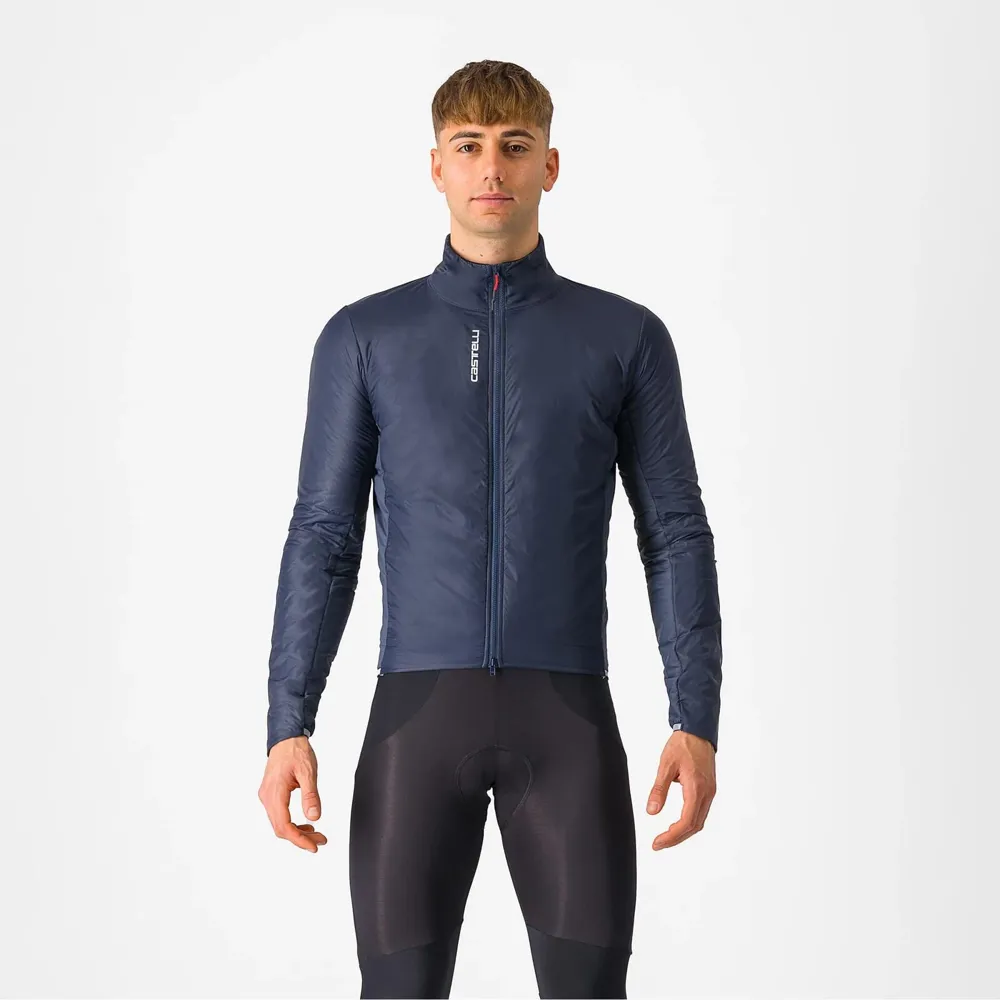 uPRISE Bikes Castelli Fly Direct Windproof Men's Jacket - Twilight Blue/Silver Grey | Price match, 365 day return s, 18-Month Warranty, Finance Available & Free UK Delivery