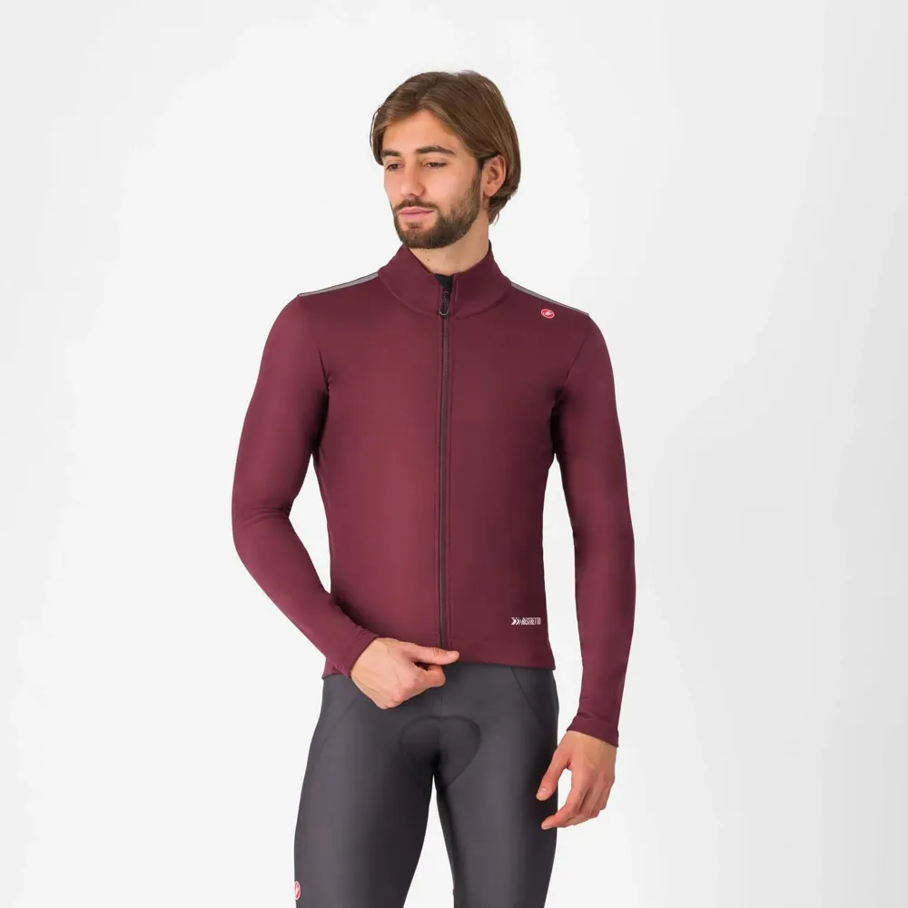 uPRISE Bikes Castelli Espresso Air Men's Jacket - Deep Bordeaux | Price match, 365 day return s, 18-Month Warranty, Finance Available & Free UK Delivery