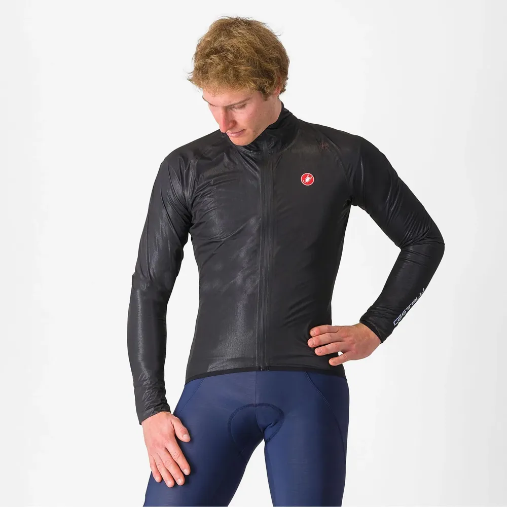 uPRISE Bikes Castelli Squall Shell Waterproof Men's Jacket - Light Black/Silver Grey | Price match, 365 day return s, 18-Month Warranty, Finance Available & Free UK Delivery