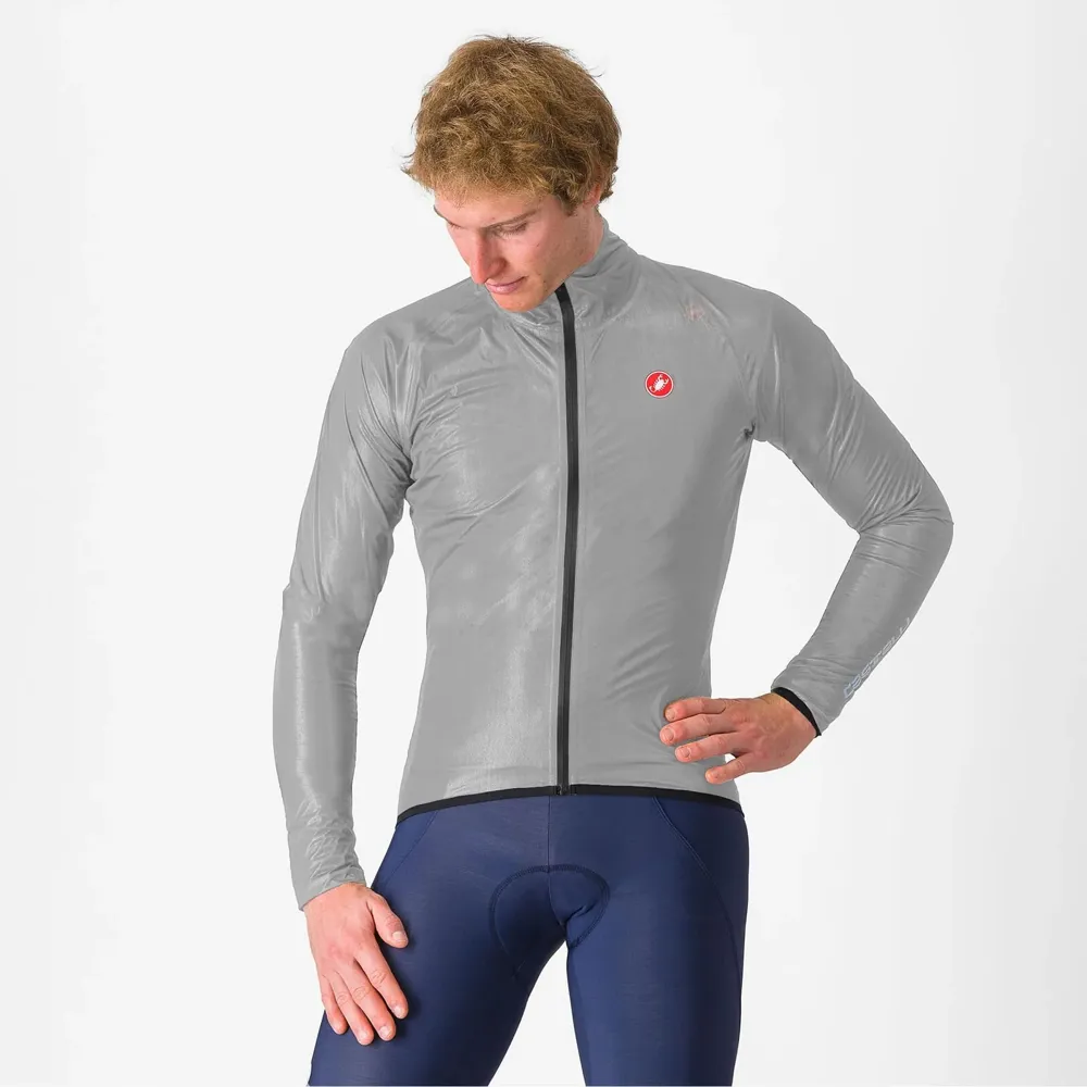 uPRISE Bikes Castelli Squall Shell Waterproof Men's Jacket - Silver Grey/Black | Price match, 365 day return s, 18-Month Warranty, Finance Available & Free UK Delivery