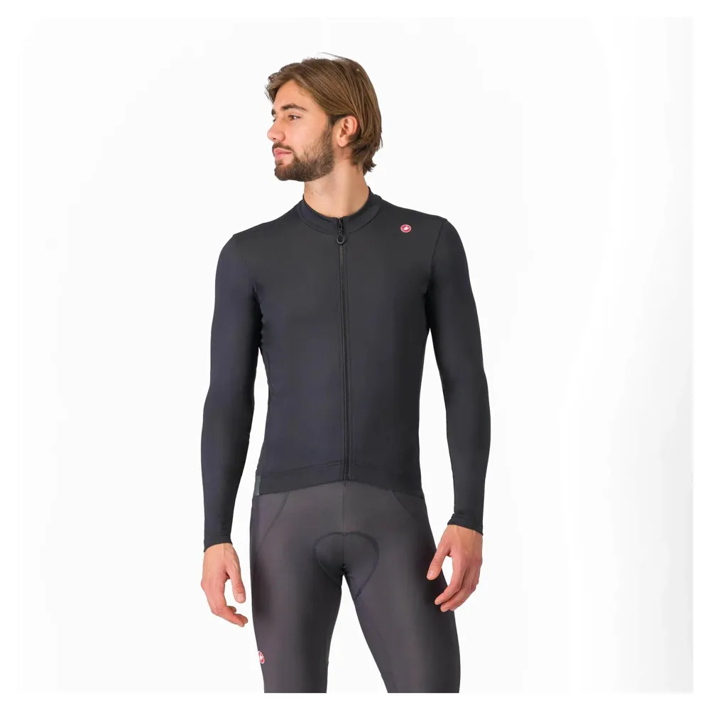 uPRISE Bikes Castelli Espresso Thermal Men's Long Sleeve Jersey - Light Black | Price match, 365 day return s, 18-Month Warranty, Finance Available & Free UK Delivery