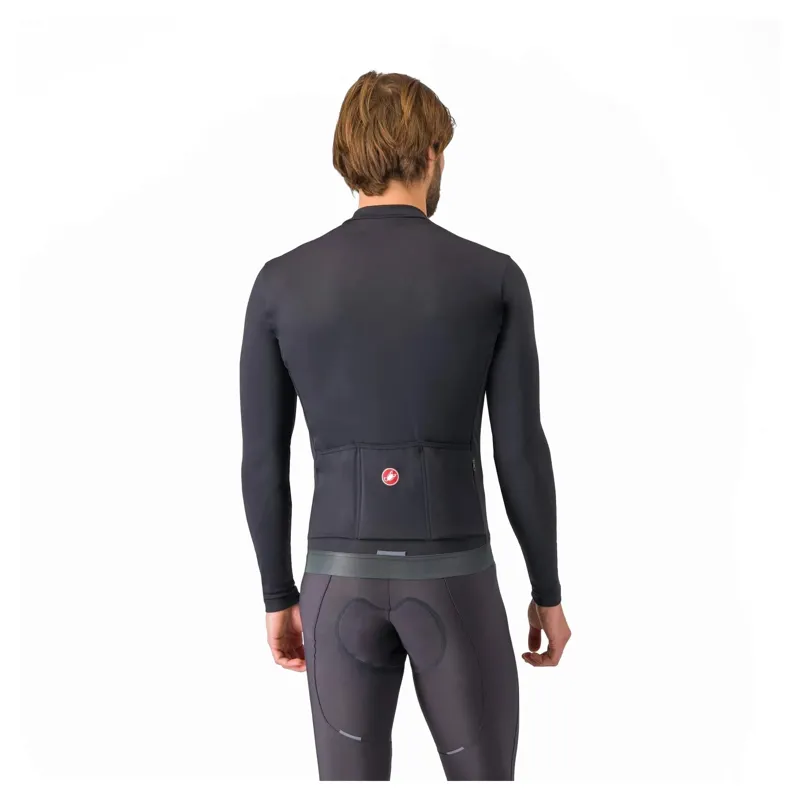 Castelli Espresso Thermal Men's Long Sleeve Jersey - Light Black-1