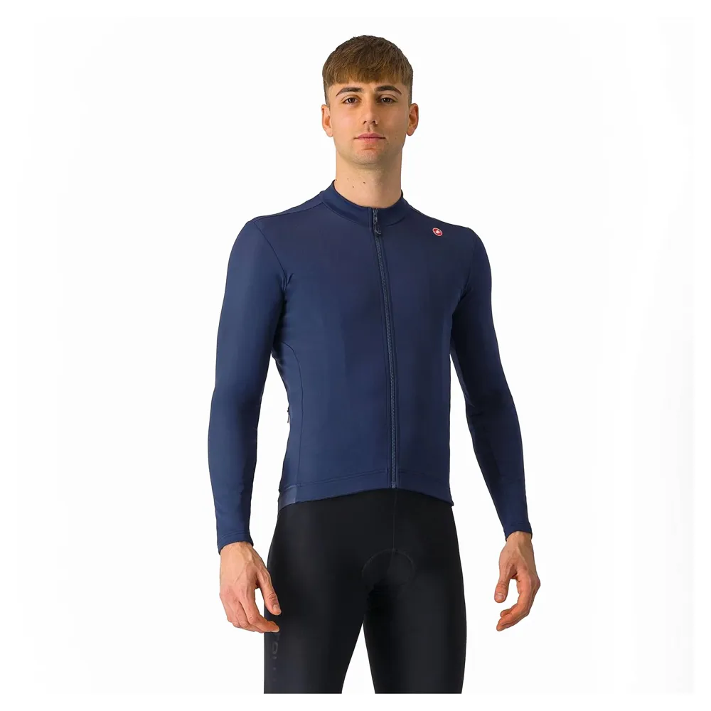 uPRISE Bikes Castelli Espresso Thermal Men's Long Sleeve Jersey - Belgian Blue | Price match, 365 day return s, 18-Month Warranty, Finance Available & Free UK Delivery