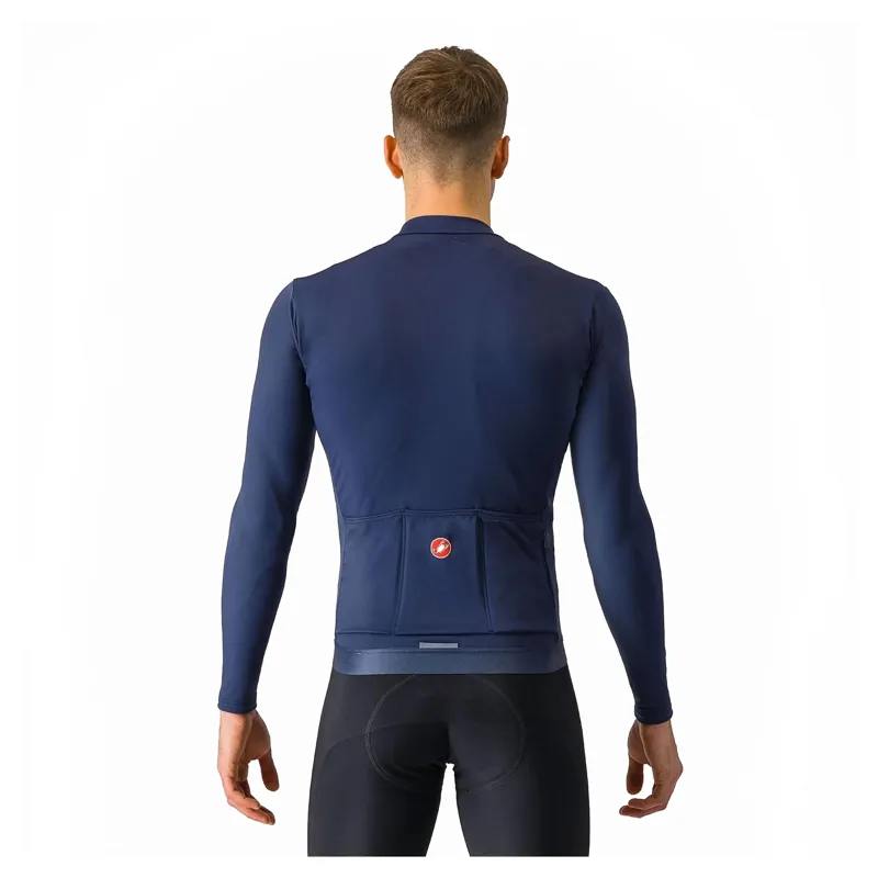 Castelli Espresso Thermal Men's Long Sleeve Jersey - Belgian Blue-1