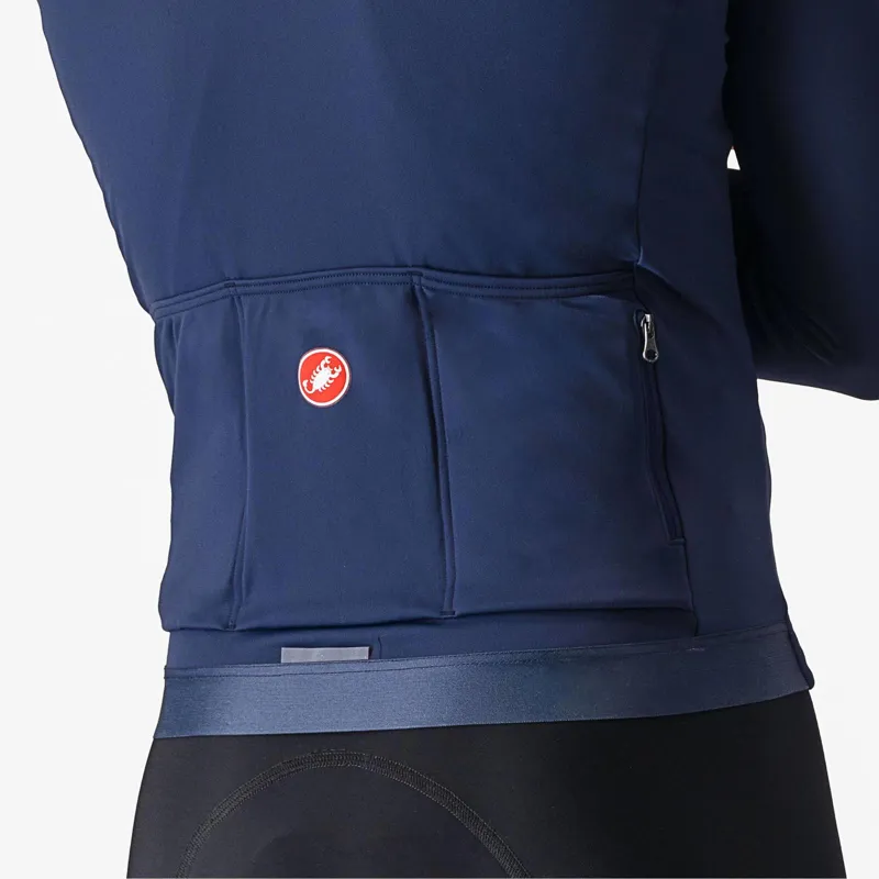 Castelli Espresso Thermal Men's Long Sleeve Jersey - Belgian Blue-3