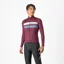 Castelli Lineare Men's Short Sleeve Jersey - Deep Bordeaux/Steel Blue
