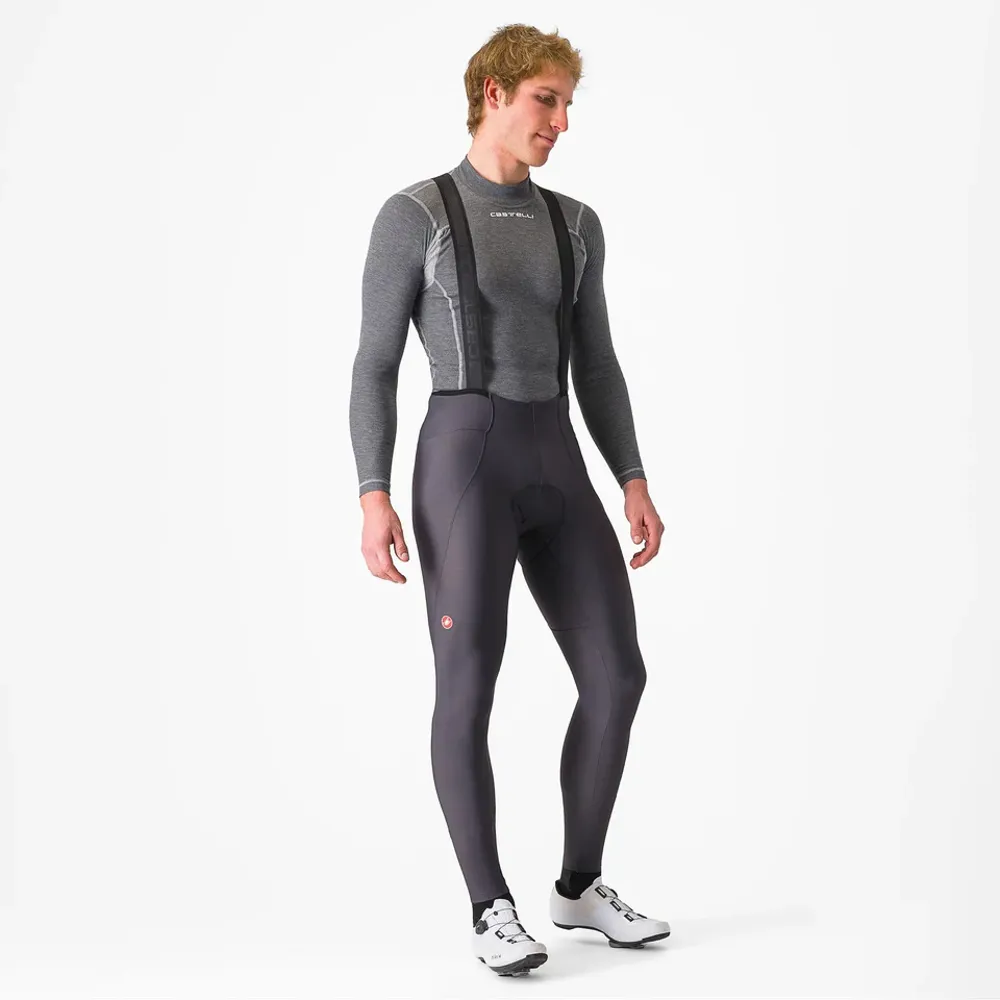 uPRISE Bikes Castelli Espresso Men's Bib Tights - Dark Grey | Price match, 365 day return s, 18-Month Warranty, Finance Available & Free UK Delivery