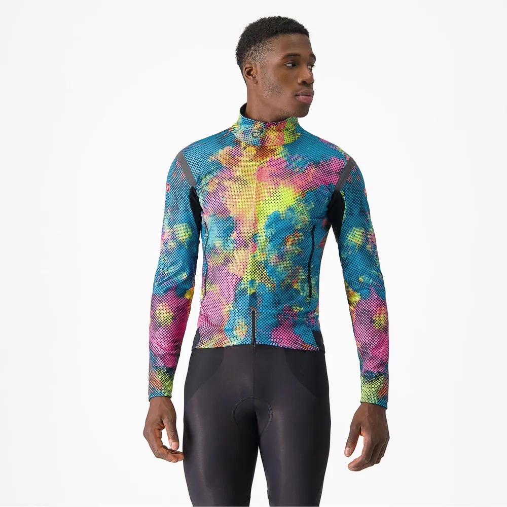 uPRISE Bikes Castelli Perfetto Ltd RoS 2 Men's Jacket - Multicolour/Pop Fluo | Price match, 365 day return s, 18-Month Warranty, Finance Available & Free UK Delivery