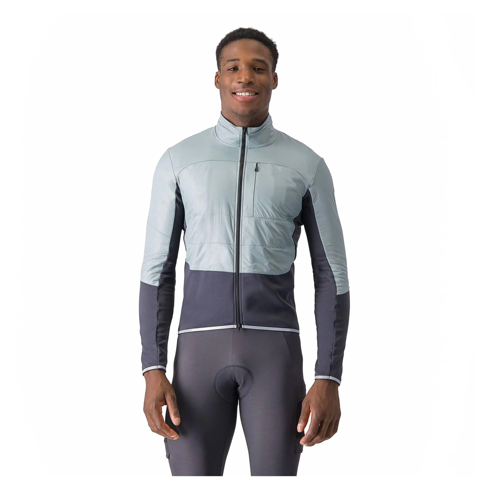 uPRISE Bikes Castelli Unlimited Men's Jacket - Pool Blue/Dark Grey | Price match, 365 day return s, 18-Month Warranty, Finance Available & Free UK Delivery