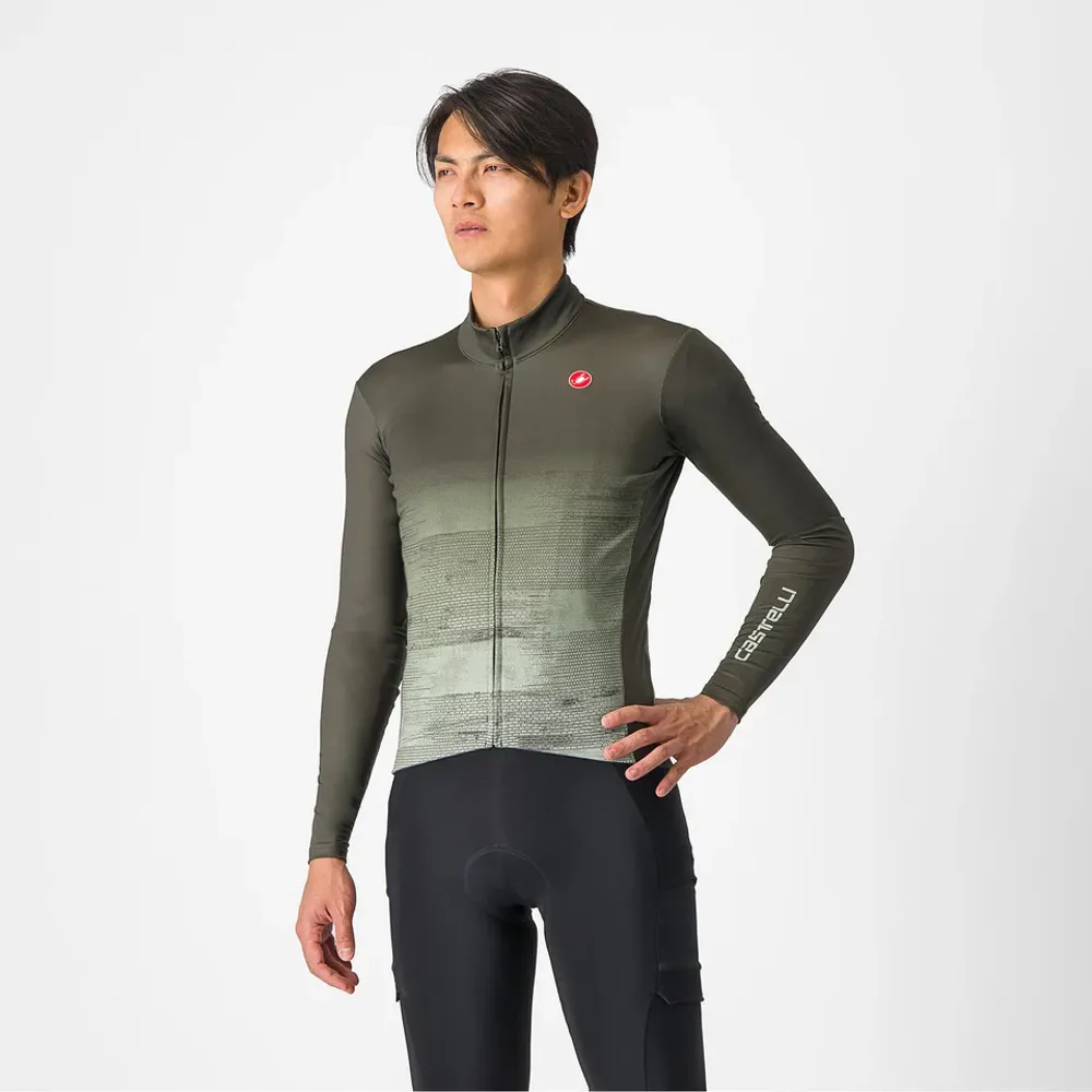 uPRISE Bikes Castelli Unlimited Thermal Men's Long Sleeve Jersey - Deep Green/Defender Green | Price match, 365 day return s, 18-Month Warranty, Finance Available & Free UK Delivery