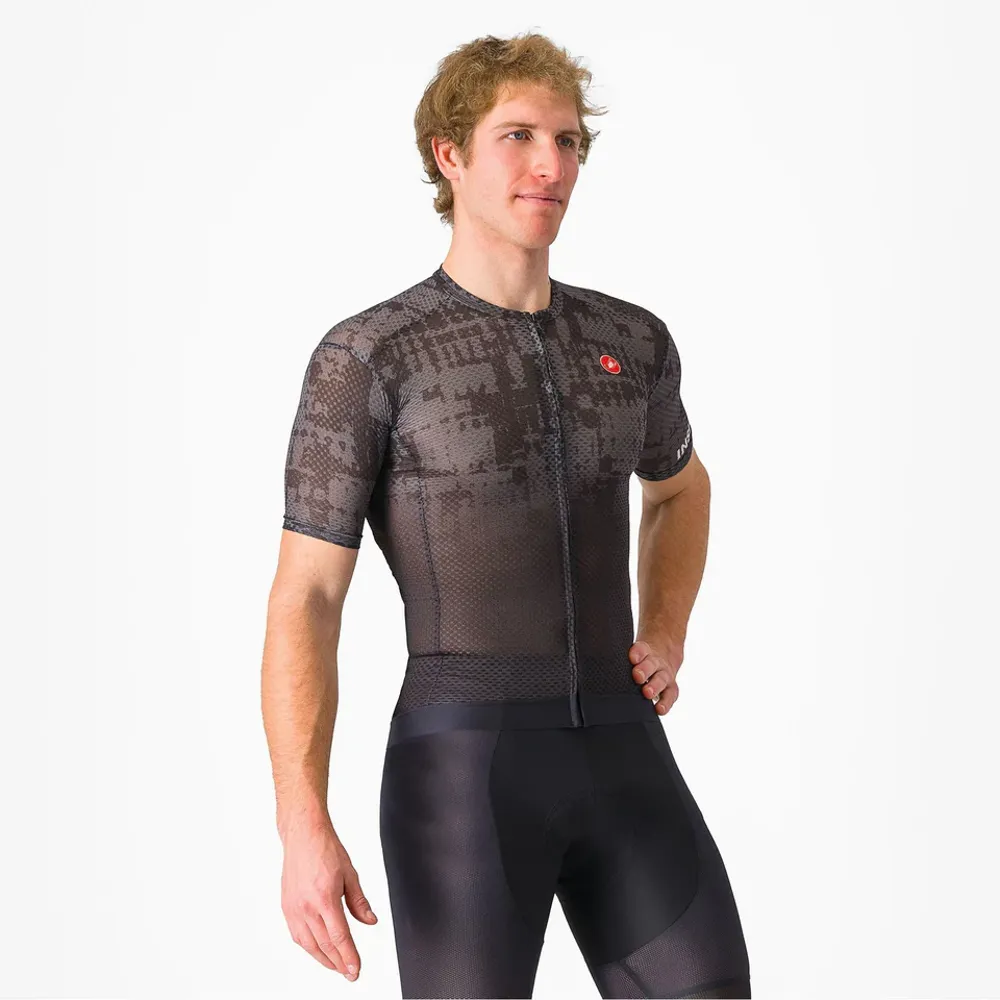 uPRISE Bikes Castelli Insider 2 Men's Short Sleeve Jersey - Black/Dark Grey | Price match, 365 day return s, 18-Month Warranty, Finance Available & Free UK Delivery