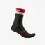 Castelli Gara Thermal 18 Men's Socks - Black/White/Red