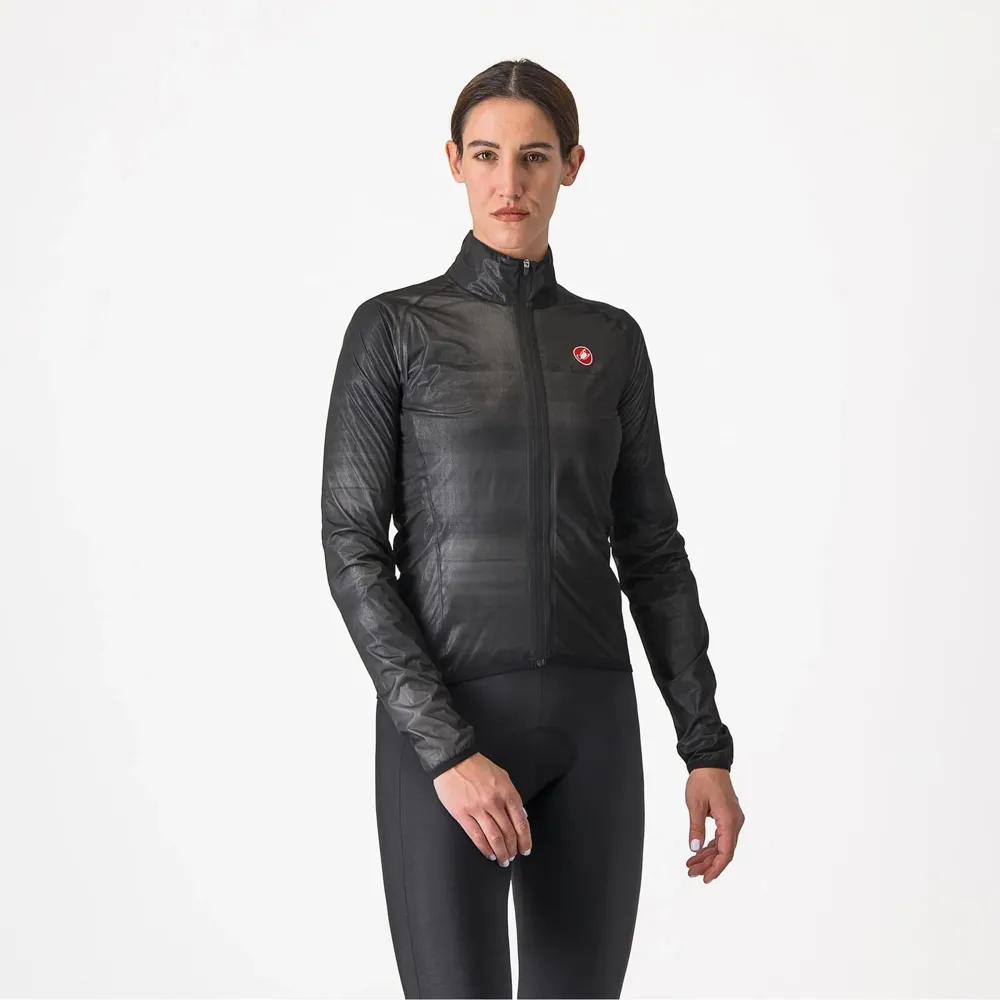 uPRISE Bikes Castelli Squall Shell Waterproof Women's Jacket - Black/Silver Grey | Price match, 365 day return s, 18-Month Warranty, Finance Available & Free UK Delivery
