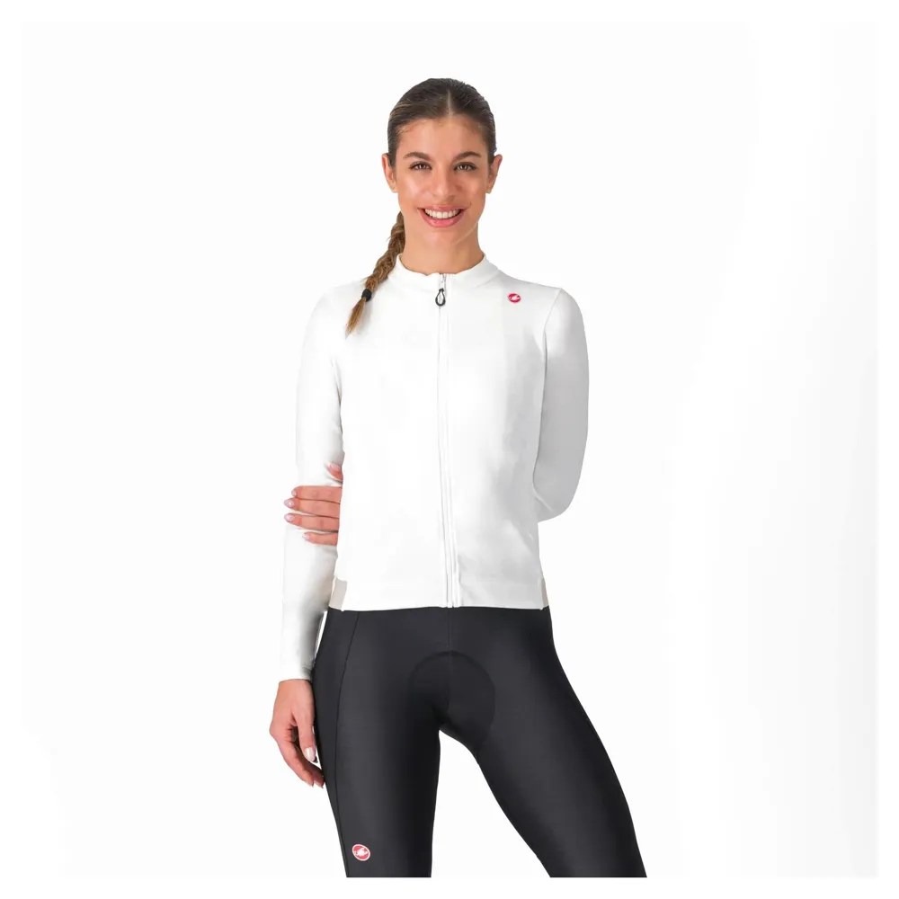 uPRISE Bikes Castelli Espresso Thermal Women's Long Sleeve Jersey - Ivory/Silver Moon | Price match, 365 day return s, 18-Month Warranty, Finance Available & Free UK Delivery