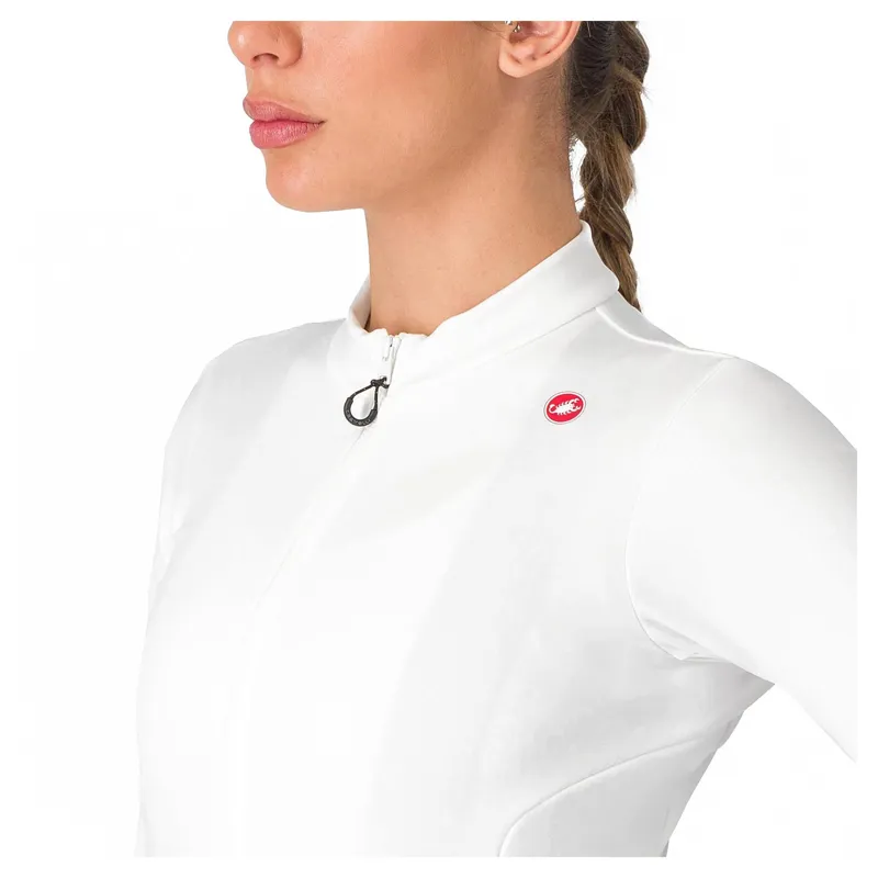 Castelli Espresso Thermal Women's Long Sleeve Jersey - Ivory/Silver Moon-2