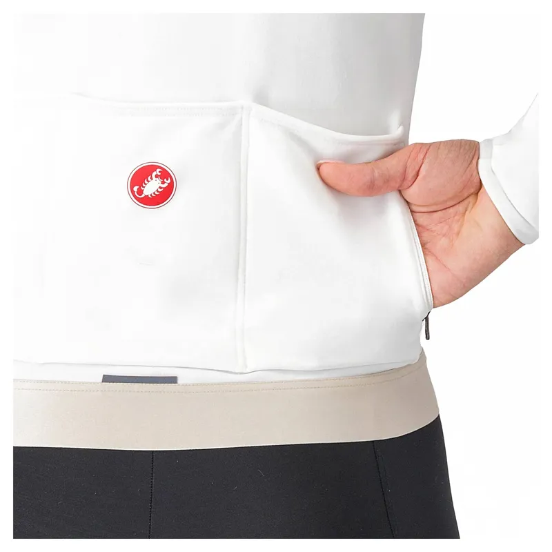 Castelli Espresso Thermal Women's Long Sleeve Jersey - Ivory/Silver Moon-3