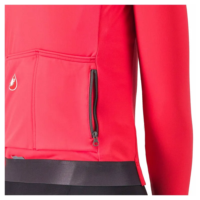 Castelli Espresso Thermal Women's Long Sleeve Jersey - Hibiscus/Dark Grey-3