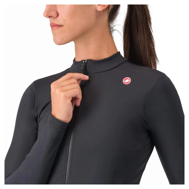 Castelli Espresso Thermal Women's Long Sleeve Jersey - Light Black-3