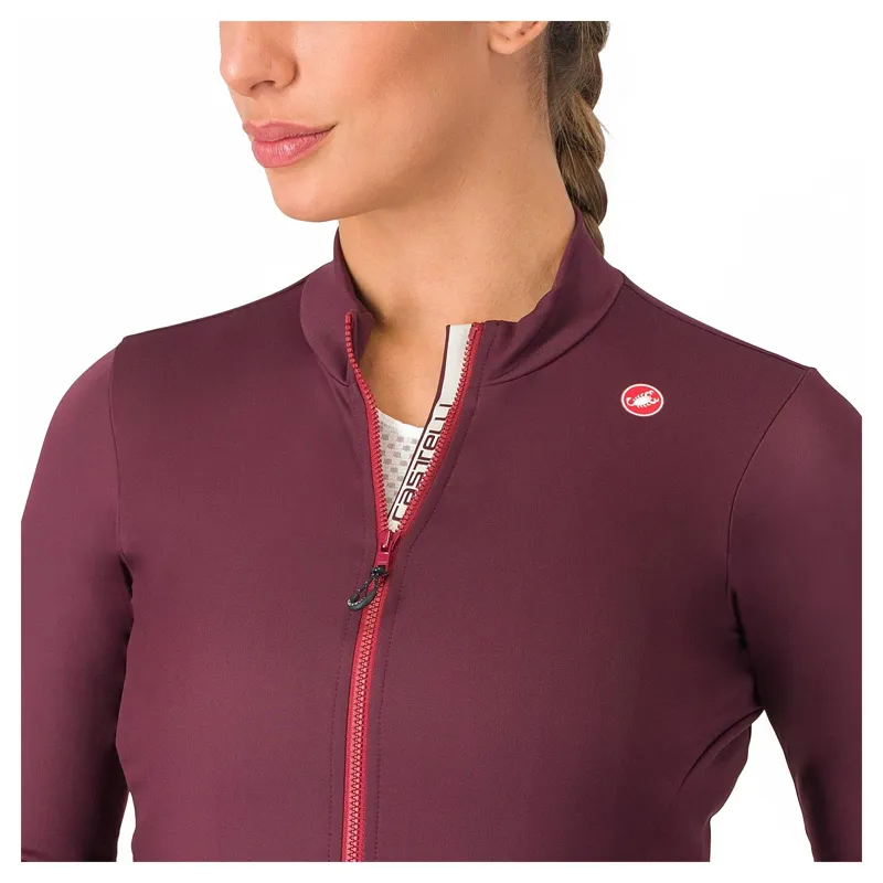 Castelli Espresso Thermal Women's Long Sleeve Jersey - Deep Bordeaux-2