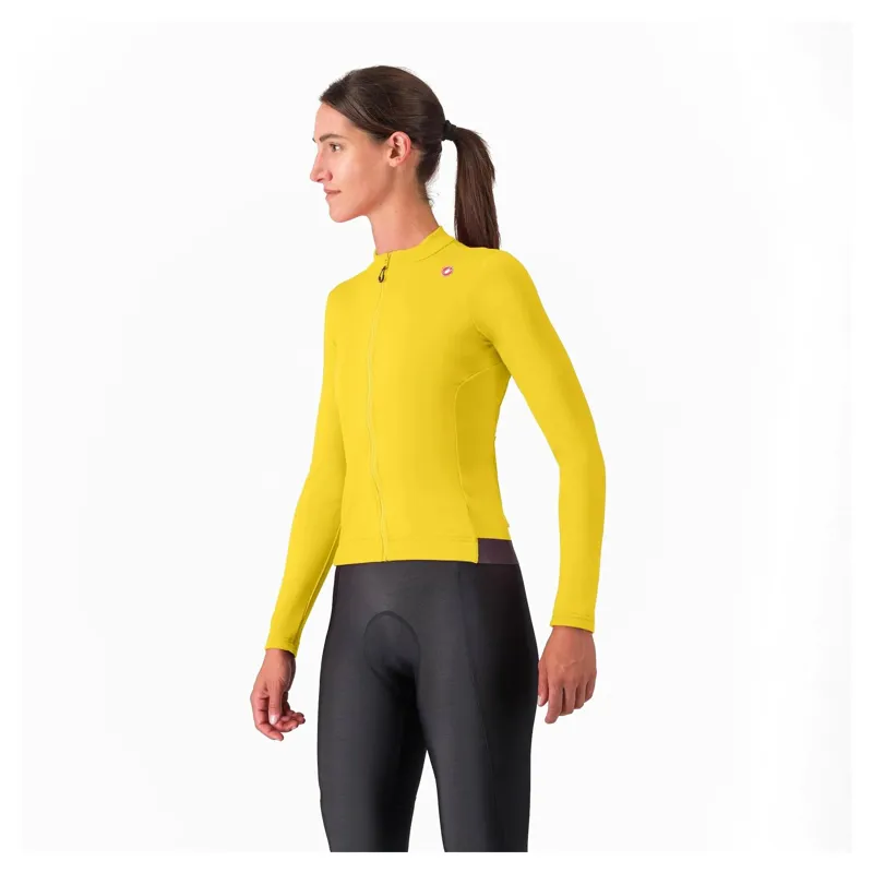 Castelli Espresso Thermal Women's Long Sleeve Jersey - Mango Mojito/Dark Grey