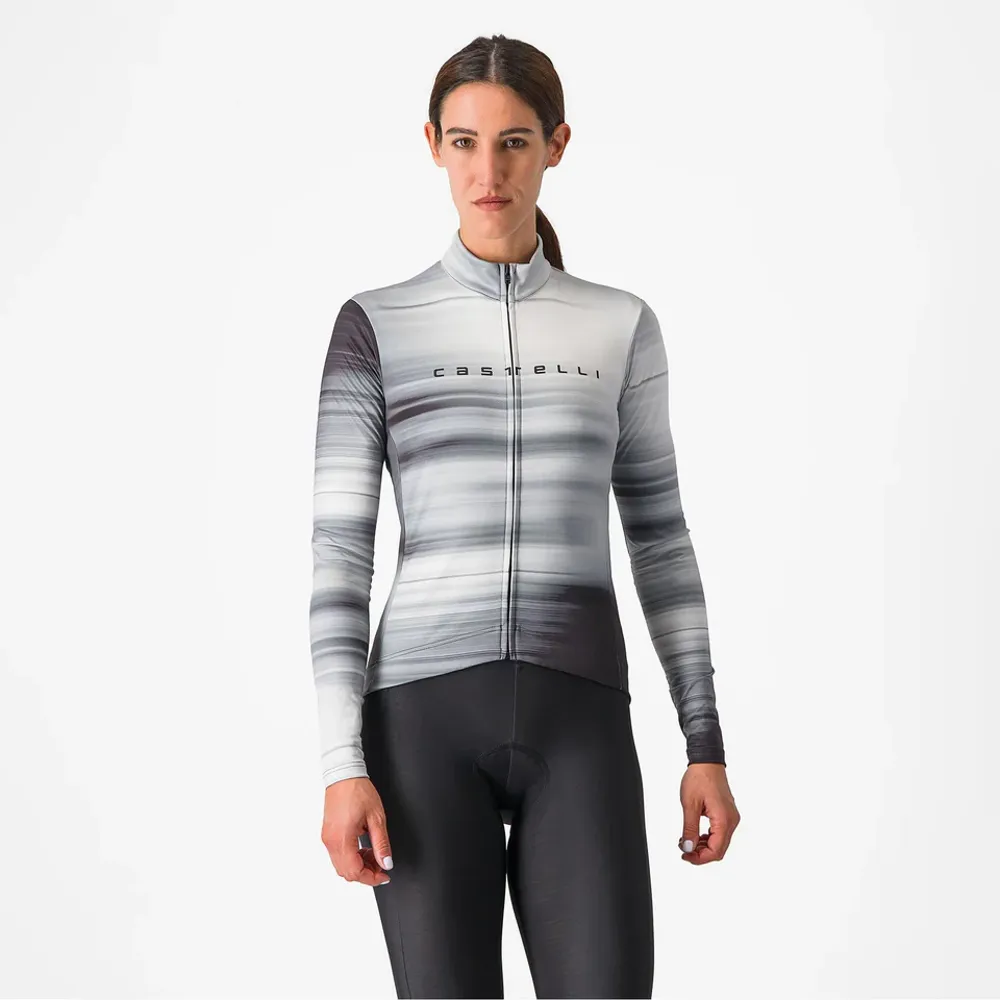 uPRISE Bikes Castelli Phase Women's Long Sleeve Jersey - Black/White | Price match, 365 day return s, 18-Month Warranty, Finance Available & Free UK Delivery