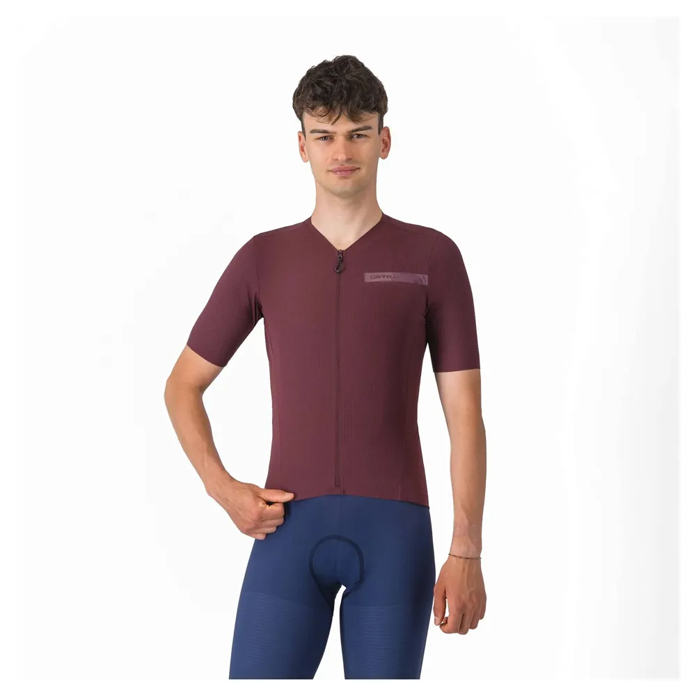 uPRISE Bikes Castelli Premio Evo Men's Short Sleeve Jersey - Deep Bordeaux | Price match, 365 day returns, 18-Month Warranty, Finance Available & Free UK Delivery