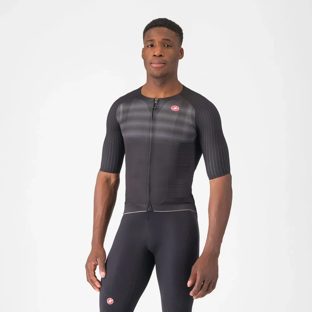 uPRISE Bikes Castelli Aero Race 8S Men's Short Sleeve Jersey - Black | Price match, 365 day return s, 18-Month Warranty, Finance Available & Free UK Delivery