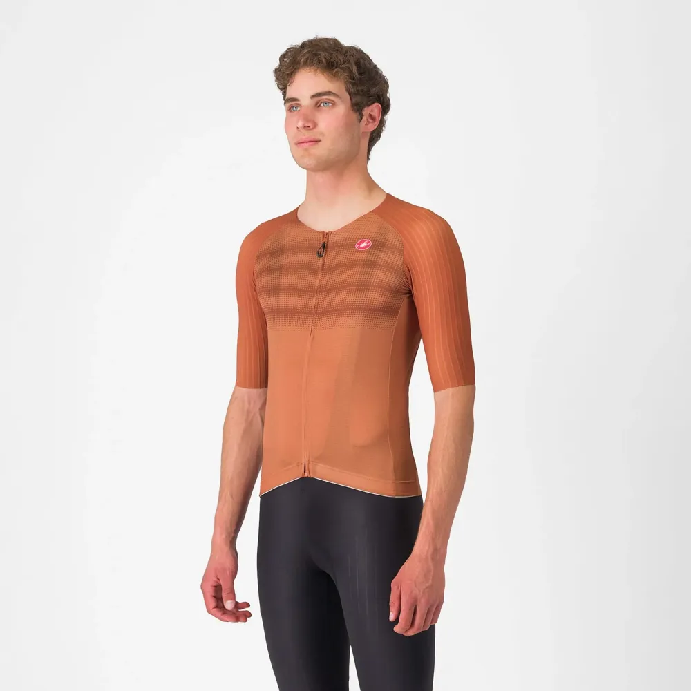 uPRISE Bikes Castelli Aero Race 8S Men's Short Sleeve Jersey - Mocha | Price match, 365 day return s, 18-Month Warranty, Finance Available & Free UK Delivery