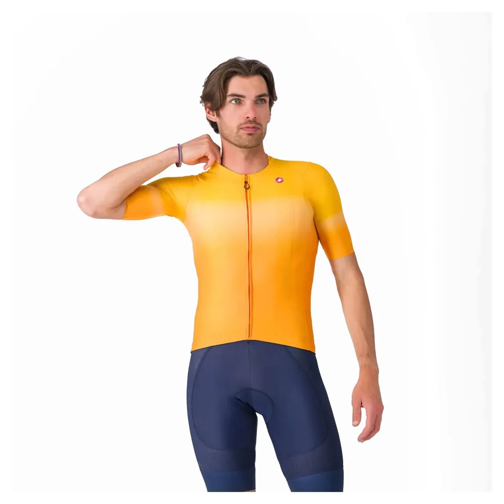 uPRISE Bikes Castelli UPF Men's Short Sleeve Jersey - Vivid Orange | Price match, 365 day returns, 18-Month Warranty, Finance Available & Free UK Delivery