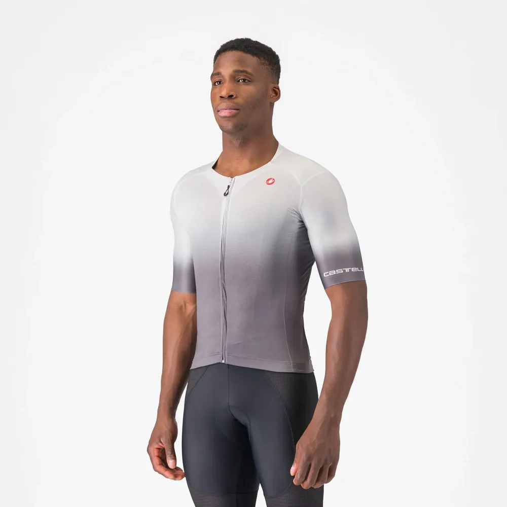 uPRISE Bikes Castelli UPF Men's Short Sleeve Jersey - Silver Grey | Price match, 365 day return s, 18-Month Warranty, Finance Available & Free UK Delivery