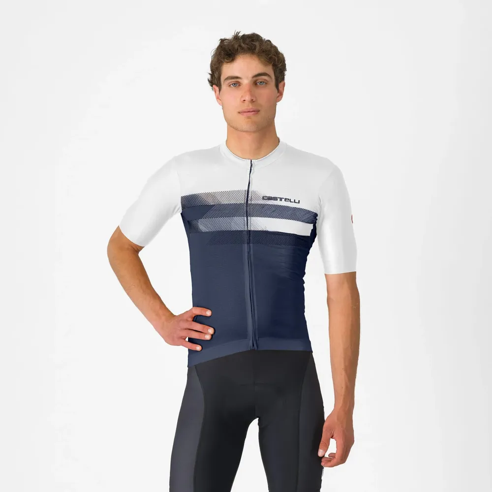 uPRISE Bikes Castelli Simbolo Men's Short Sleeve Jersey - Belgian Blue/White | Price match, 365 day return s, 18-Month Warranty, Finance Available & Free UK Delivery