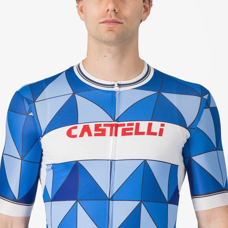 Castelli Heritage Men's Short Sleeve Jersey - Azzurro Italia-2