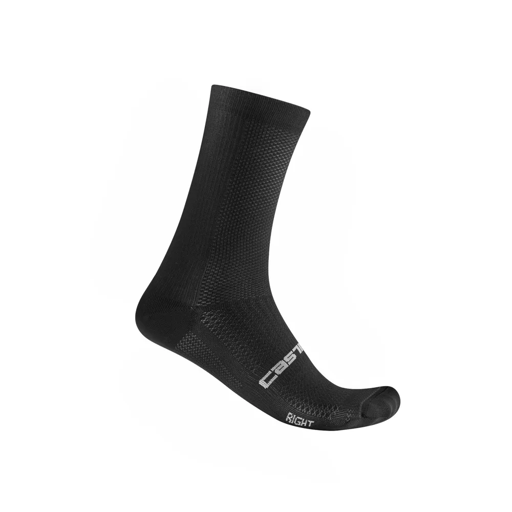 uPRISE Bikes Castelli Espresso 18 Socks - Black | Price match, 365 day returns, 18-Month Warranty, Finance Available & Free UK Delivery