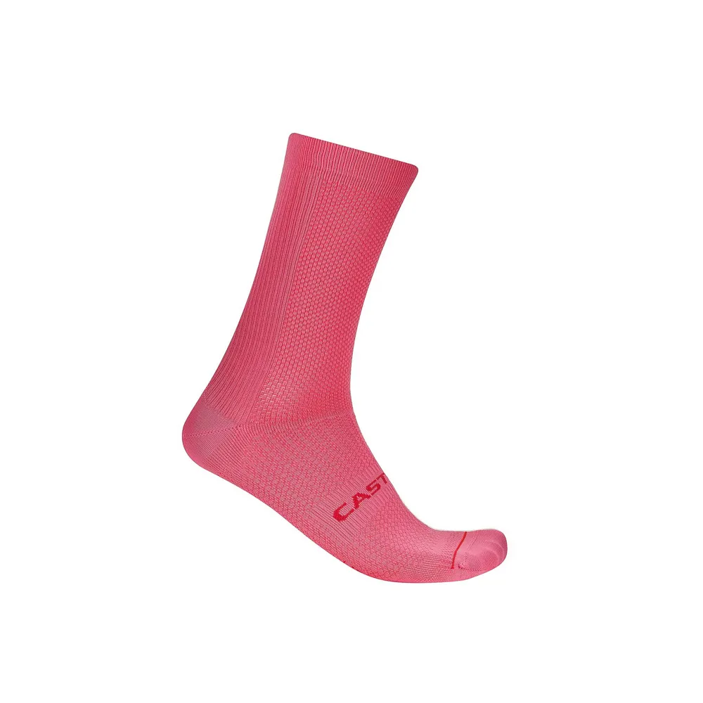 uPRISE Bikes Castelli Espresso 18 Socks - Rosa Giro | Price match, 365 day returns, 18-Month Warranty, Finance Available & Free UK Delivery