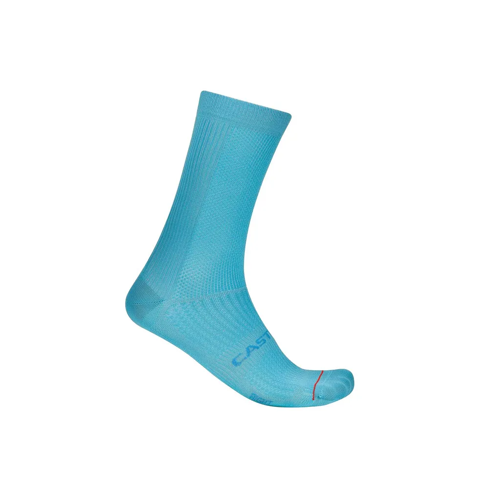 uPRISE Bikes Castelli Espresso 18 Socks - Neon Blue | Price match, 365 day returns, 18-Month Warranty, Finance Available & Free UK Delivery