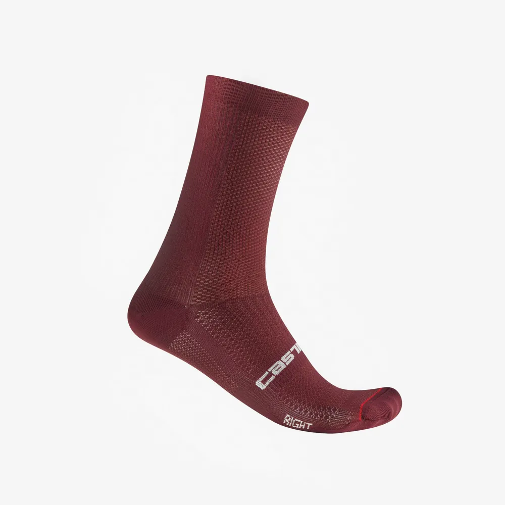 uPRISE Bikes Castelli Espresso 18 Men's Socks - Deep Bordeaux | Price match, 365 day return s, 18-Month Warranty, Finance Available & Free UK Delivery