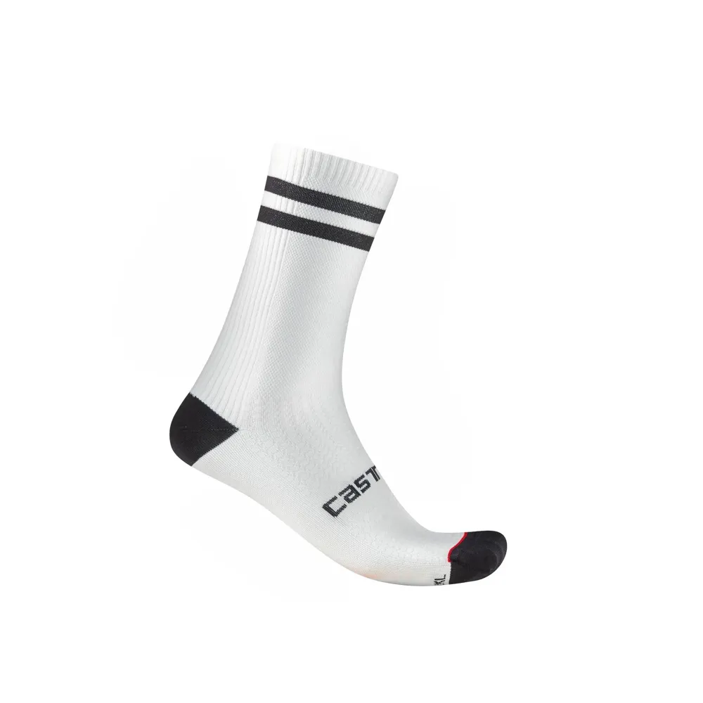 uPRISE Bikes Castelli Originale 18 Socks - White/Black | Price match, 365 day returns, 18-Month Warranty, Finance Available & Free UK Delivery