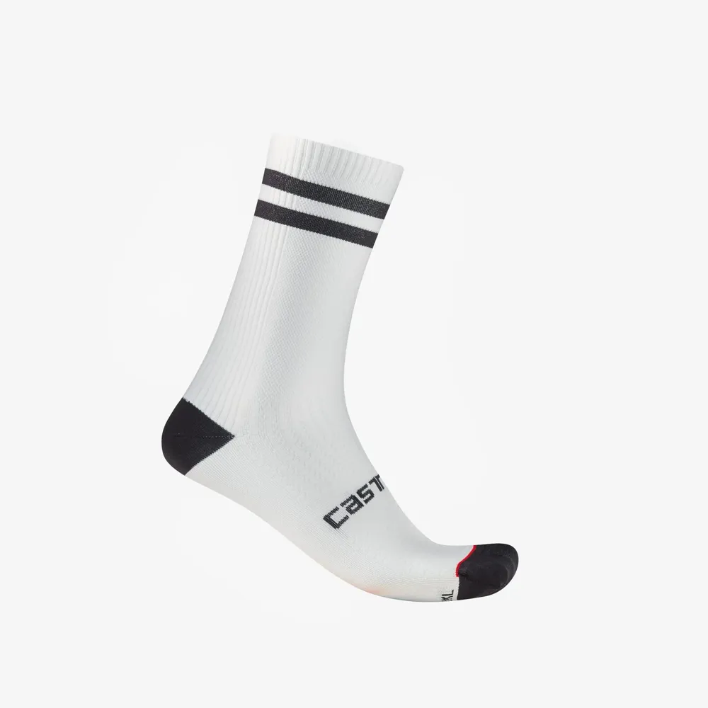uPRISE Bikes Castelli Originale 18 Men's Socks - White/Black | Price match, 365 day return s, 18-Month Warranty, Finance Available & Free UK Delivery
