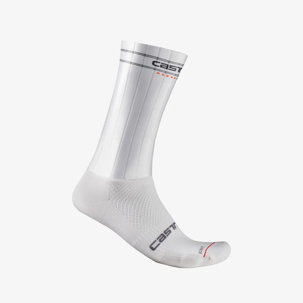 uPRISE Bikes Castelli Fast Feet 3 Men's Socks - White | Price match, 365 day return s, 18-Month Warranty, Finance Available & Free UK Delivery