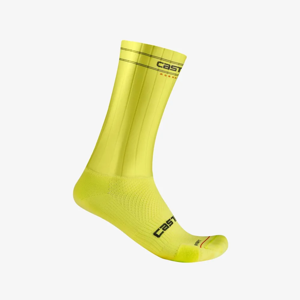 uPRISE Bikes Castelli Fast Feet 3 Men's Socks - Electric Lime | Price match, 365 day return s, 18-Month Warranty, Finance Available & Free UK Delivery