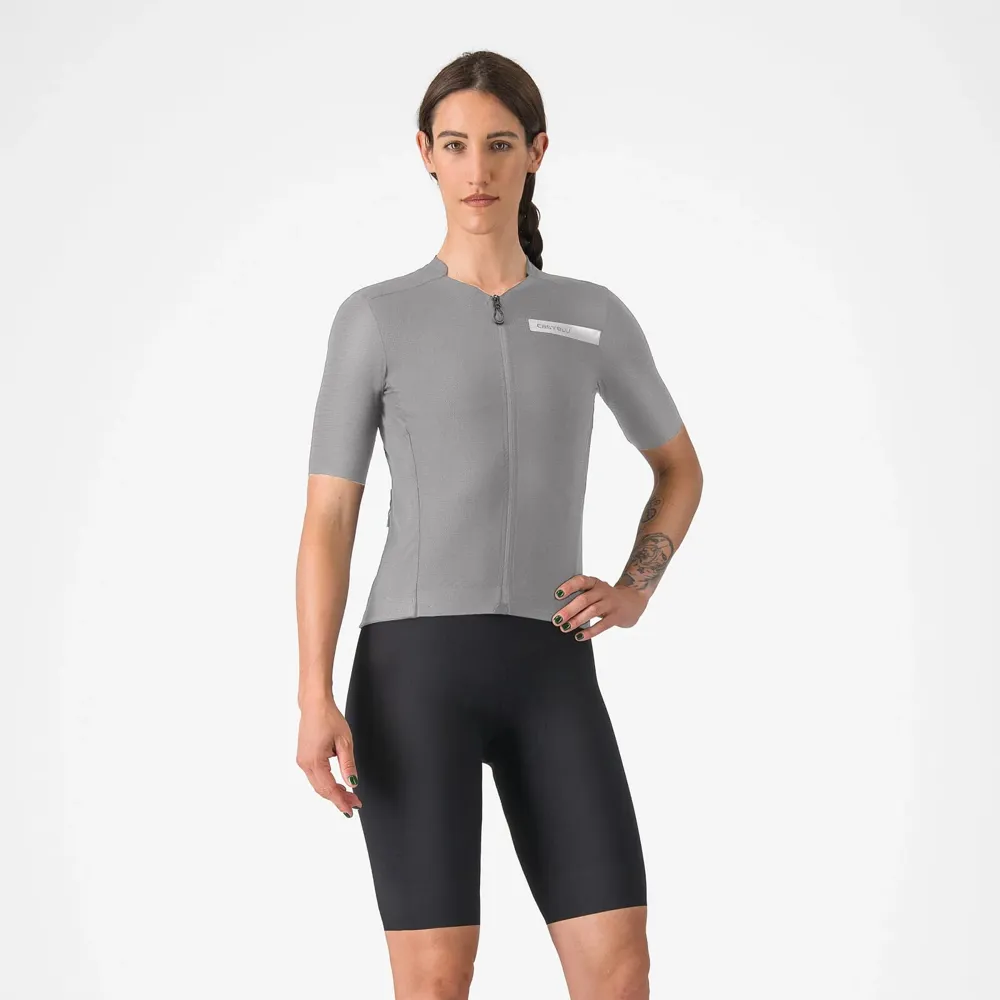 uPRISE Bikes Castelli Premio Evo Women's Short Sleeve Jersey - Vortex Grey | Price match, 365 day return s, 18-Month Warranty, Finance Available & Free UK Delivery