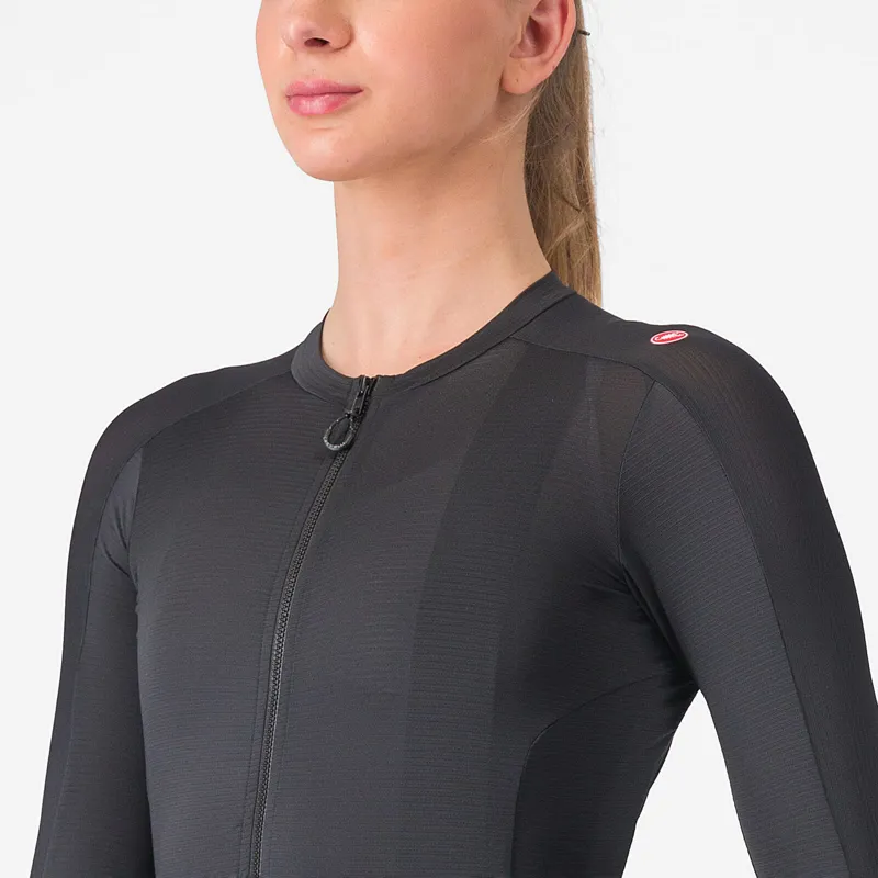 Castelli Espresso Women's Long Sleeve Jersey - Light Black/Dark Grey-2