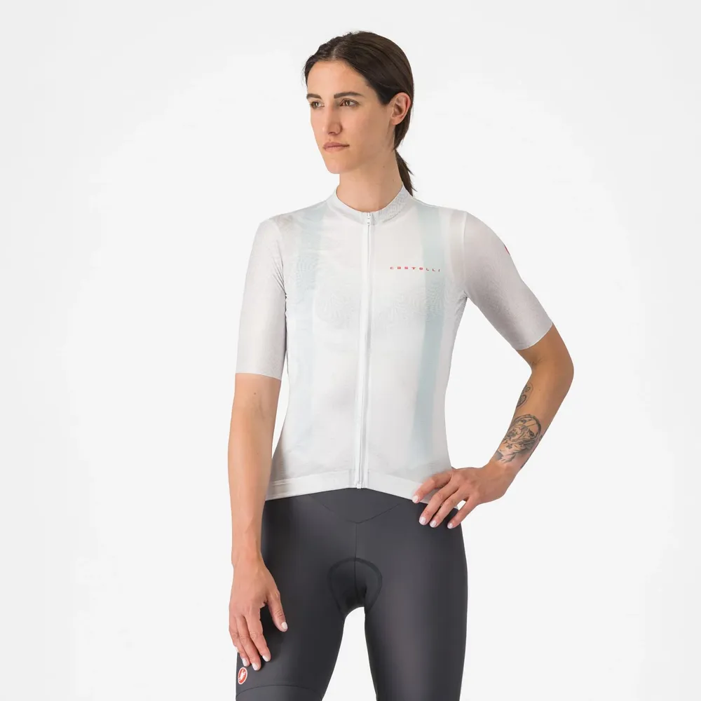 uPRISE Bikes Castelli Fantasia Women's Short Sleeve Jersey - White | Price match, 365 day return s, 18-Month Warranty, Finance Available & Free UK Delivery