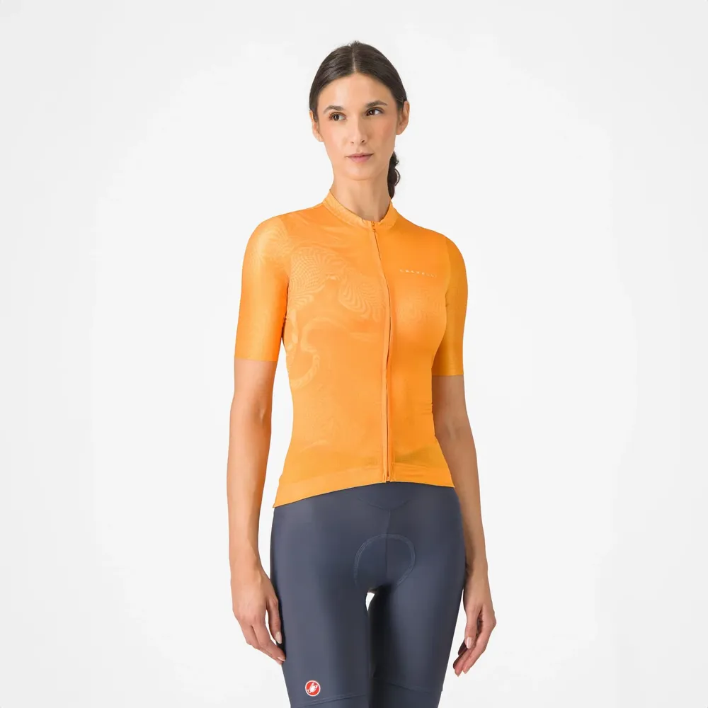 uPRISE Bikes Castelli Fantasia Women's Short Sleeve Jersey - Vivid Orange | Price match, 365 day return s, 18-Month Warranty, Finance Available & Free UK Delivery