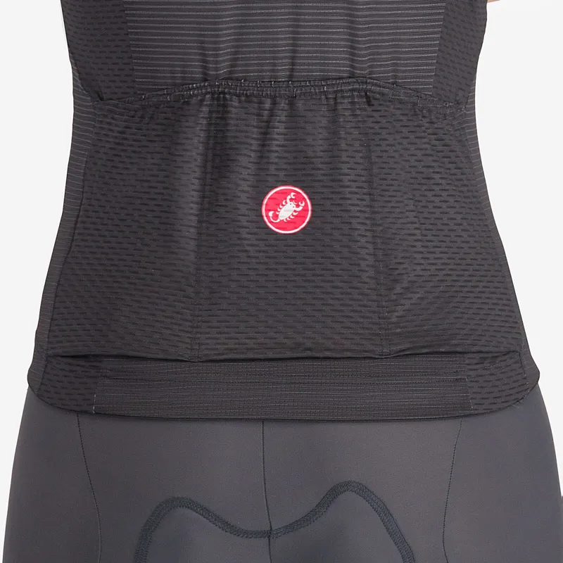 Castelli Elegante Women's Short Sleeve Jersey - Black/Silver/Dark Grey-3
