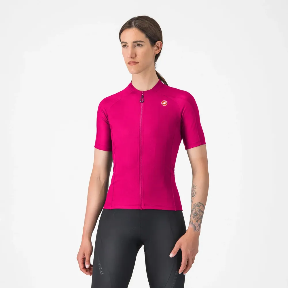 uPRISE Bikes Castelli Libera 2 Women's Short Sleeve Jersey - Bright Rose | Price match, 365 day return s, 18-Month Warranty, Finance Available & Free UK Delivery