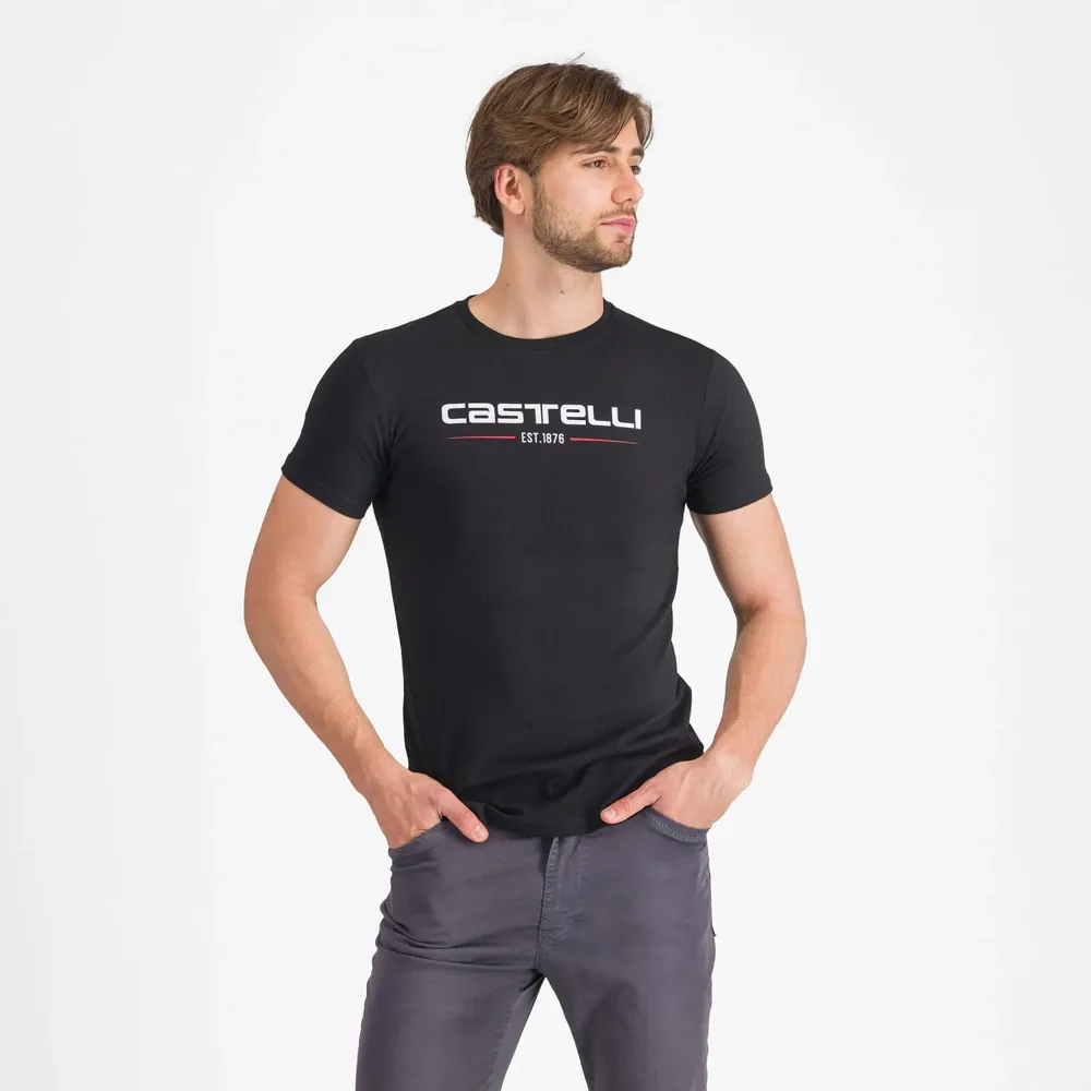 uPRISE Bikes Castelli '76 Men's T-Shirt - Black | Price match, 365 day return s, 18-Month Warranty, Finance Available & Free UK Delivery